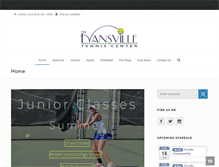 Tablet Screenshot of evansvilletennis.com